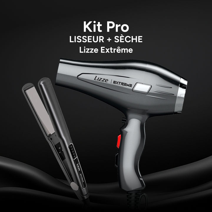Kit Pro – Lisseur + Sèche-cheveux Lizze Extrême