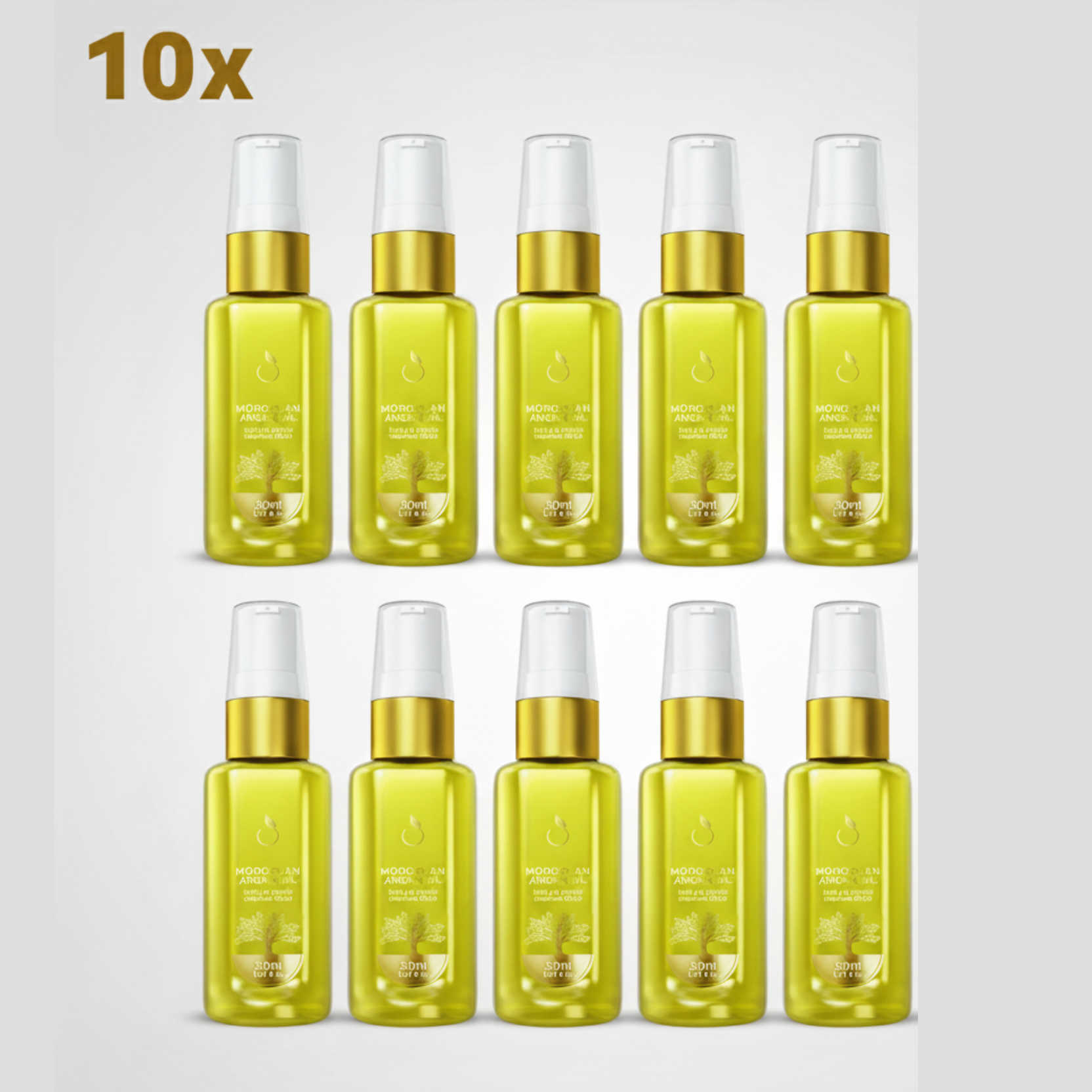Kit 10x Huile - Moroccan Argan - Nutrition et Éclat - 10x 30 ml