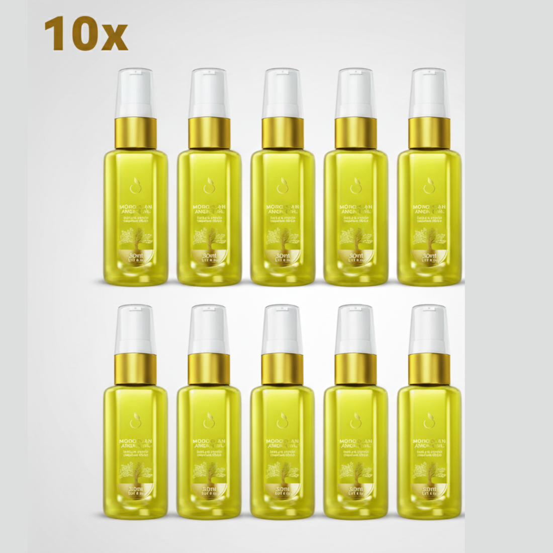 Kit 10x Huile - Moroccan Argan - Nutrition et Éclat - 10x 30 ml