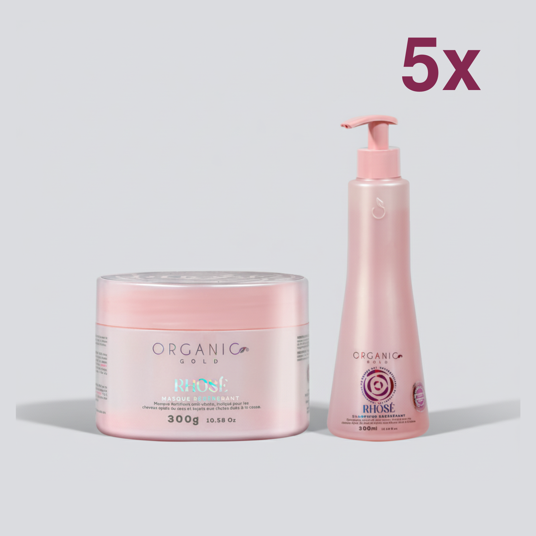 Kit 5x Shampooing + 5 Mask Rhose - 10x 300ml