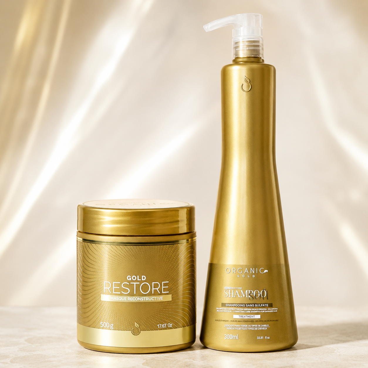 Kit Shampooing Soft 300 ml + Masque Gold Restore 500g
