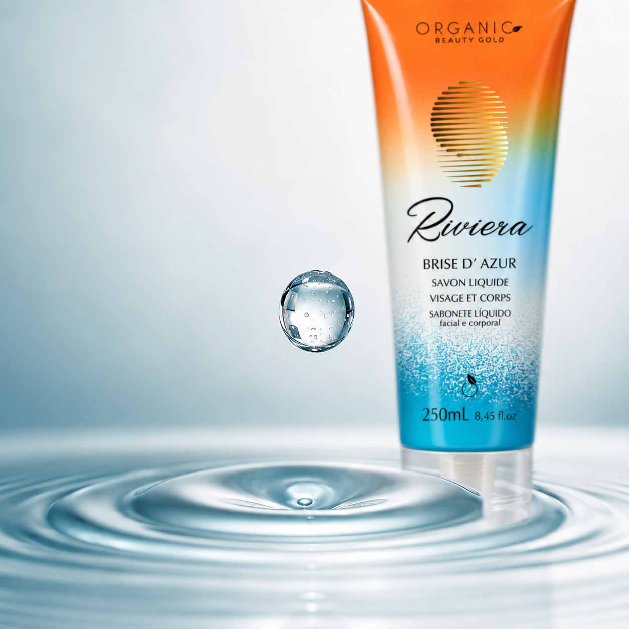Savon liquide visage et corps 250ml - Riviera, Brise d'Azur