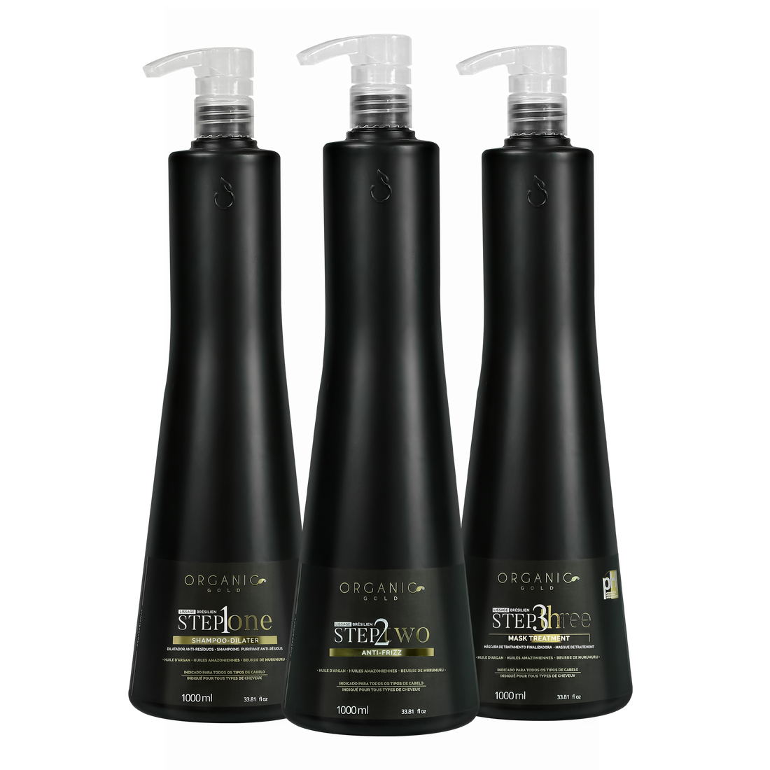 Kit de Lissage - Step 123 - Traitement Progressif Professionnel - 1000ml