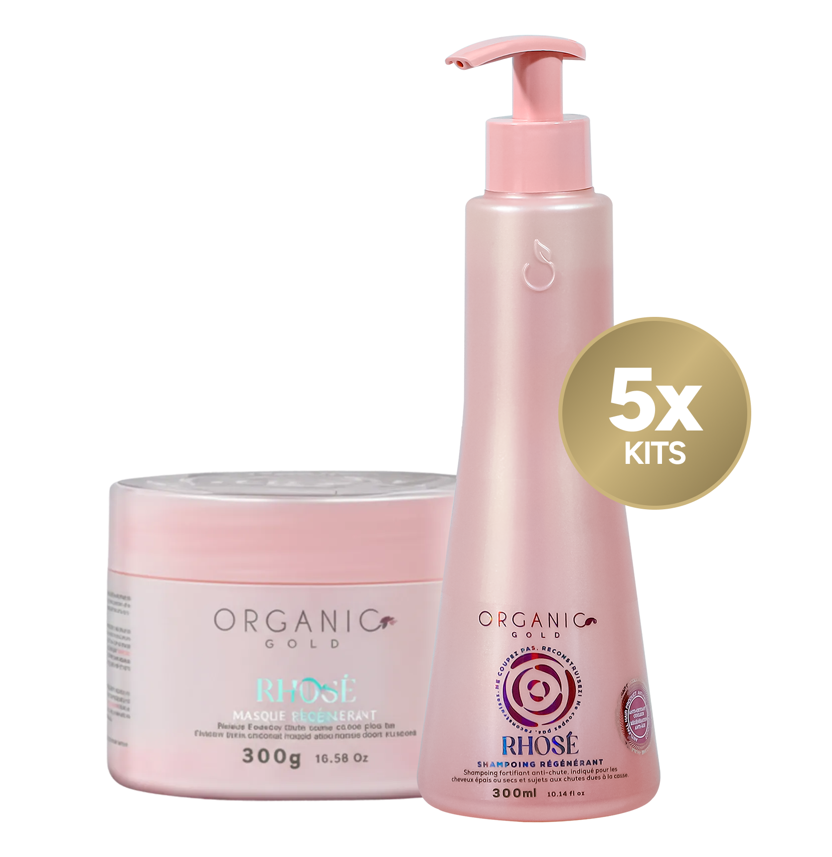 Kit 5x Shampooing + 5 Mask Rhose - 10x 300ml