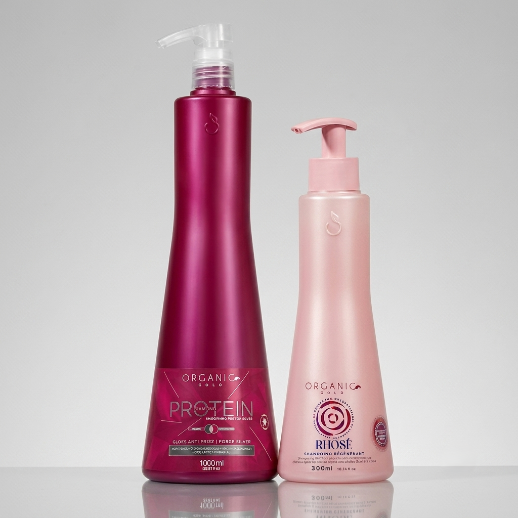 Kit Lissage Diamond & Soin Rhose - Tanin Protein Silver 1L + Shampoing Régénérant 300ml