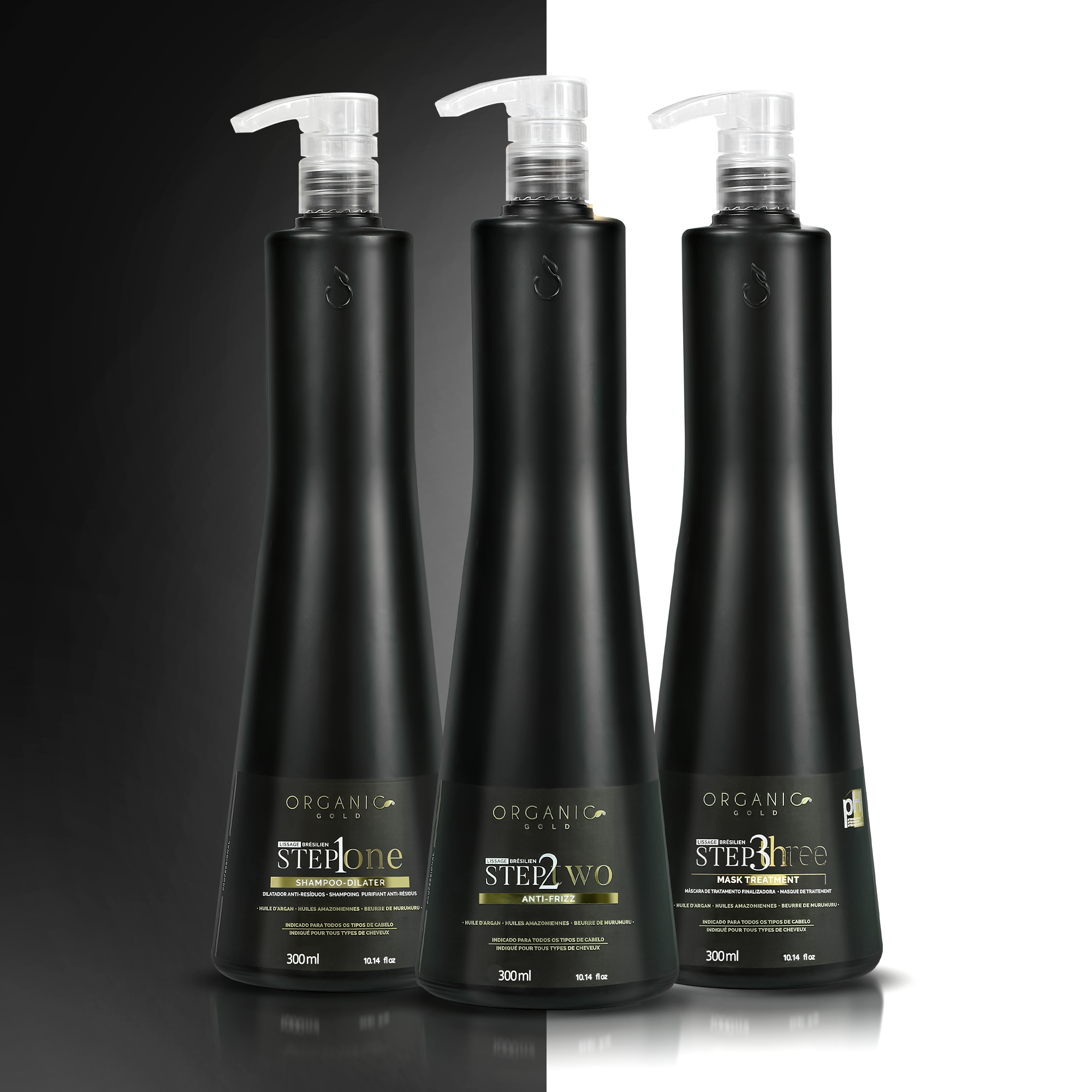 Kit Lissage - Brésilien - Step 123 - Lissant intense - Professionnel - 300ml