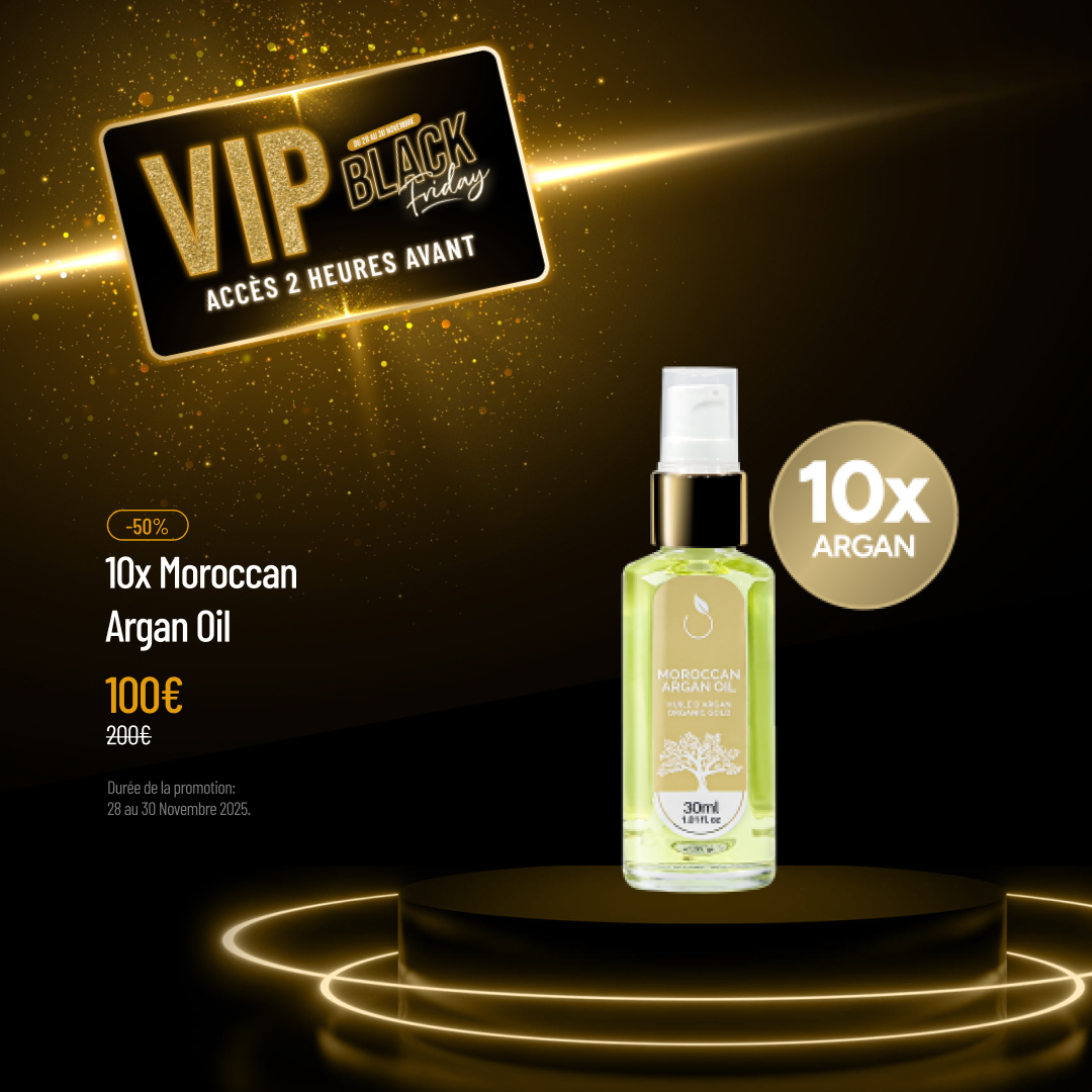 VIP - Kit 10x Huile - Moroccan Argan - Nutrition et Éclat - 10x 30 ml