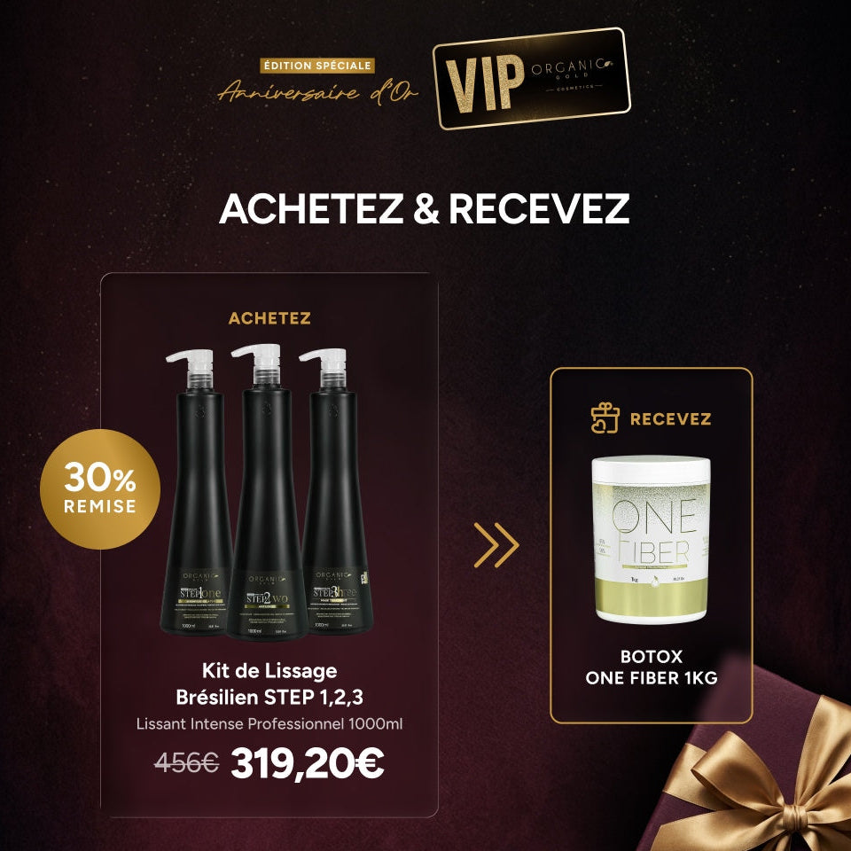 Kit de Lissage Brésilien  - Lissant intense Professionnel 1000ml VIP