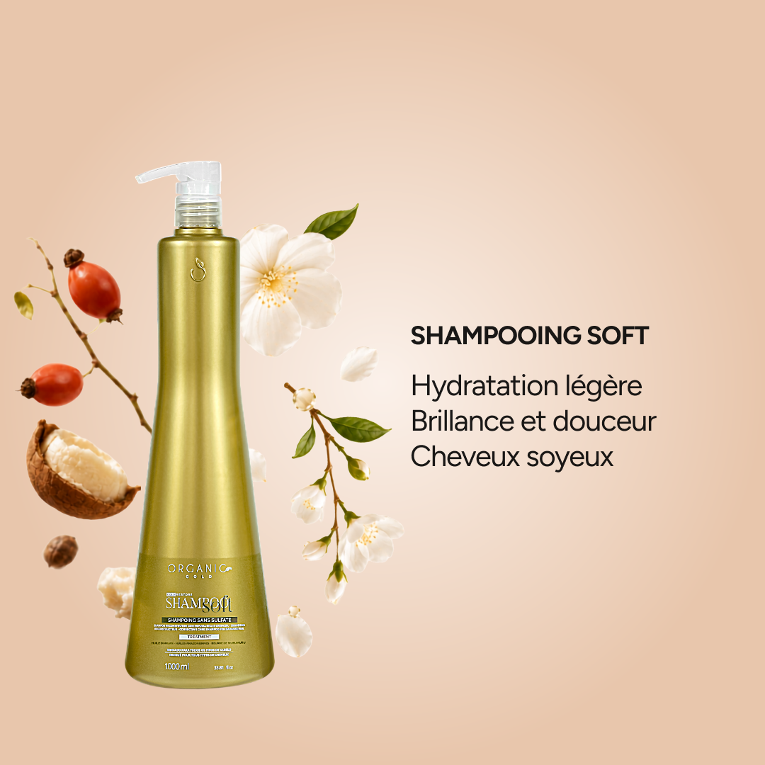 Kit Shampooing Soft 300 ml + Masque Gold Restore 500g