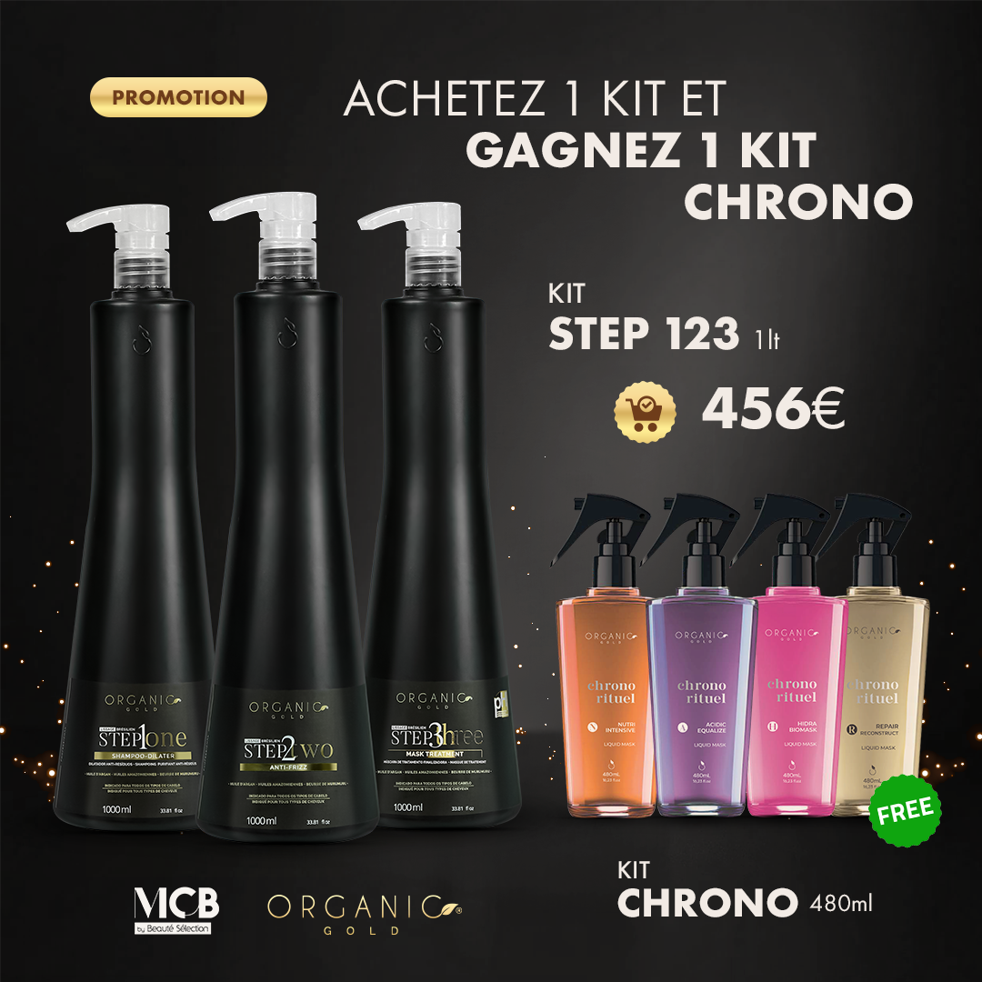 Kit de Lissage - Step 123 - 1000ml + Cadeau Kit CHRONO 480ml