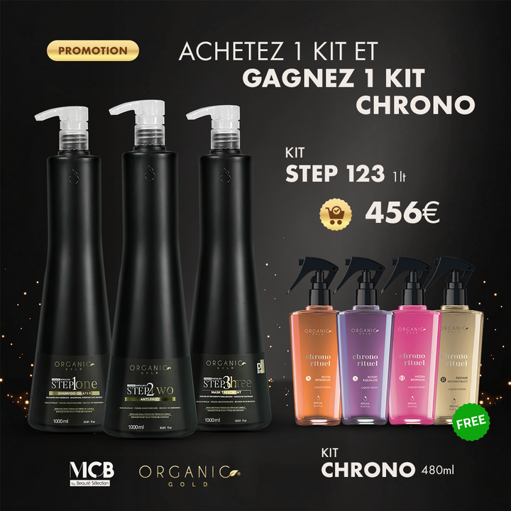 Kit de Lissage - Step 123 - 1000ml + Cadeau Kit CHRONO 480ml